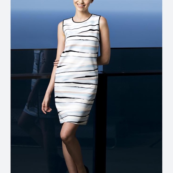 HUGO BOSS Sleeveless Dipinta Patterned Dress knee high women’s size 2 NWT